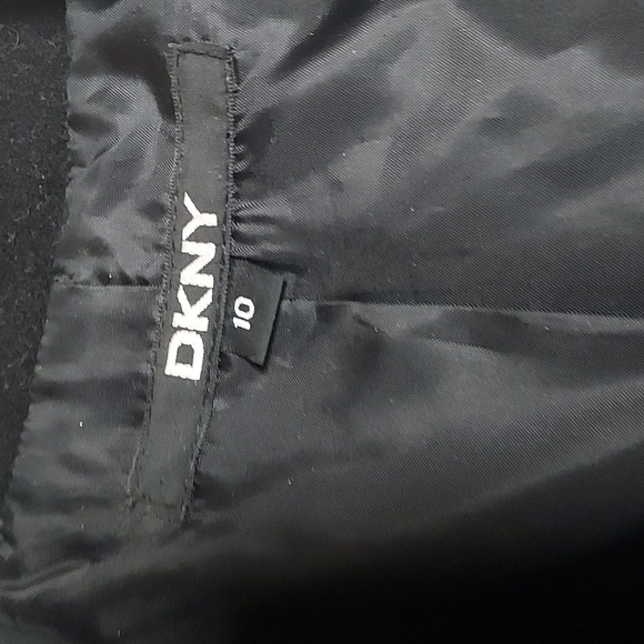 DKNY- TRENCH WRAP COAT-Size 10: Black - Picture 3 of 8